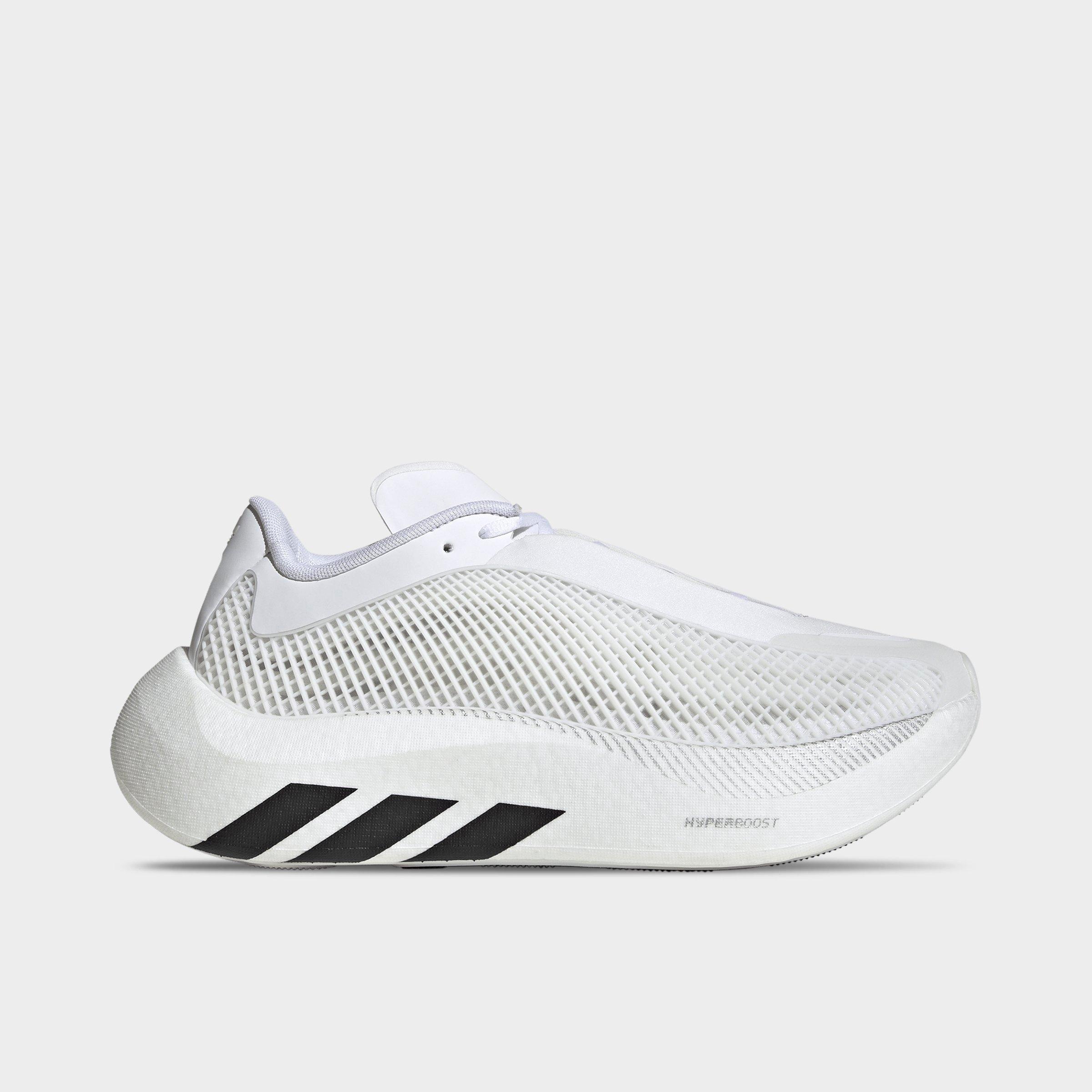 Men's adidas Originals HYPERBOOST EPHR Casual Shoes - White/White/Core Black - Left shoe facing left. Outside of the shoe.