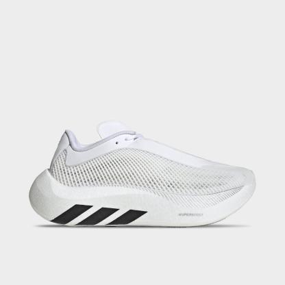 Men's adidas Originals HYPERBOOST EPHR Casual Shoes - White/White/Core Black - Left shoe facing left. Outside of the shoe.