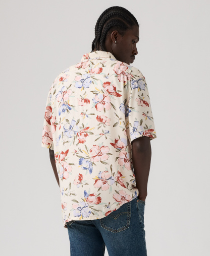 Levi's Men's Relaxed-Fit Camp Collar Shirt - Oatmeal