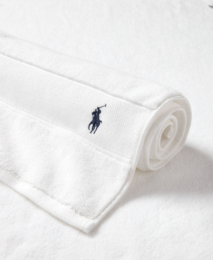 Polo Ralph Lauren Polo Player Cotton Bath Towel, 58" x 30" - White