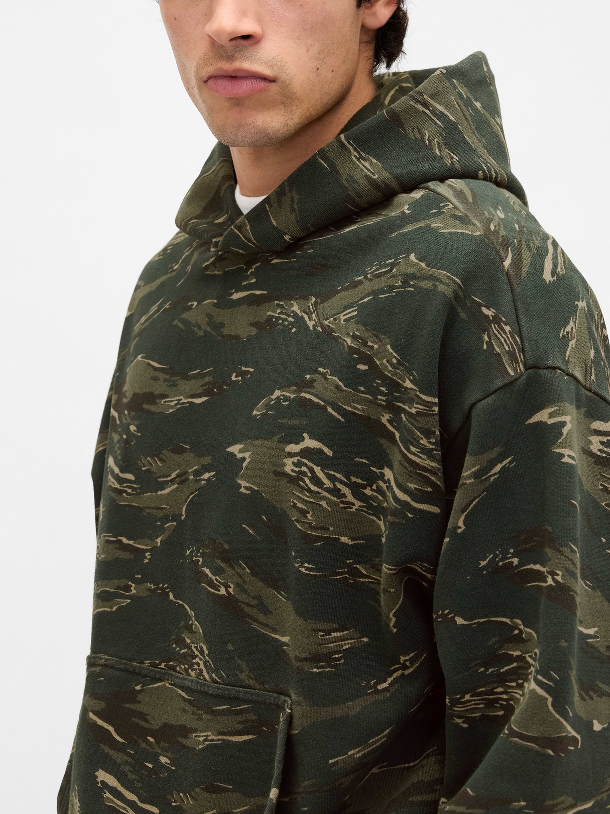 Adult Heavyweight Oversized Hoodie - black camo