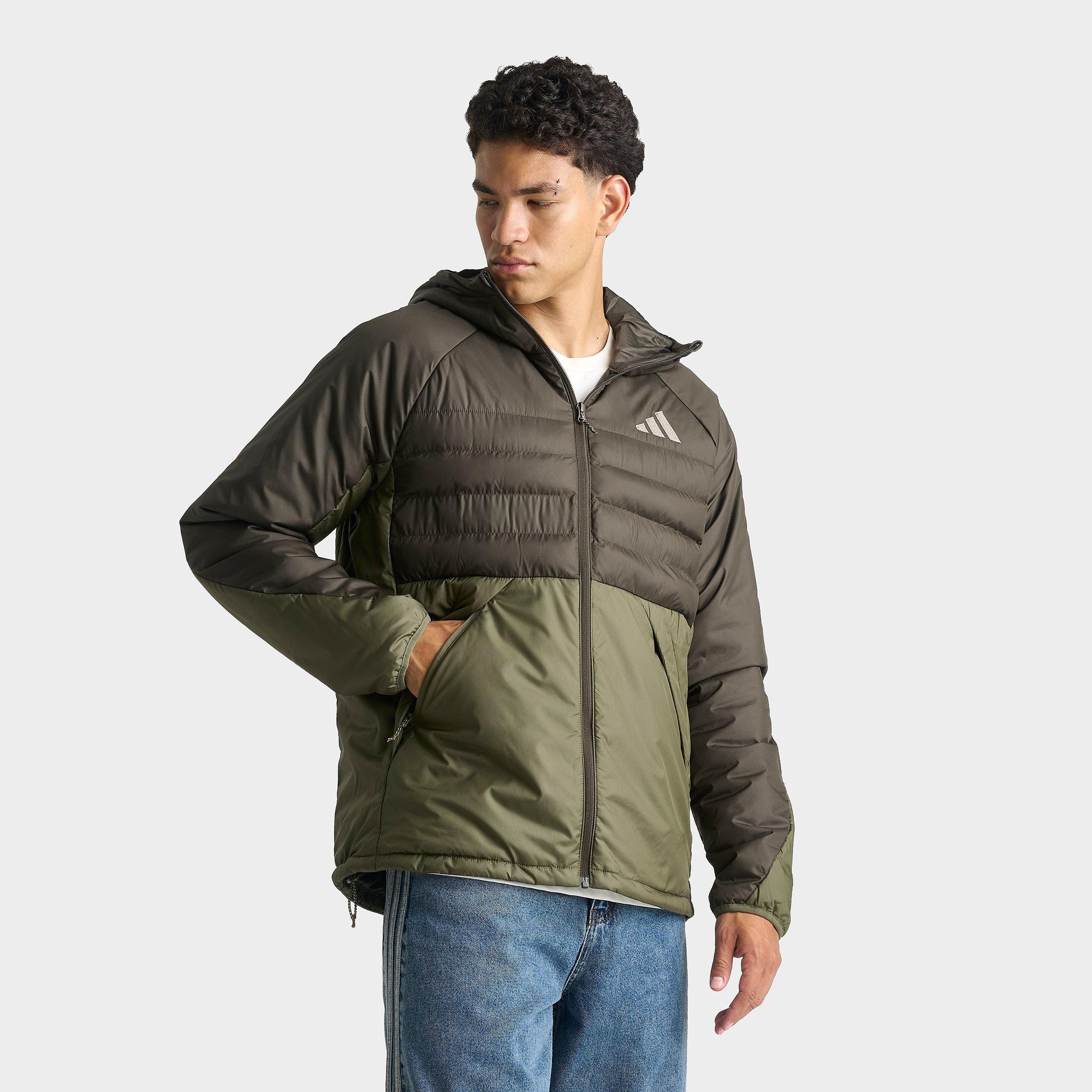 Men's adidas TERREX Multi CLIMAWARM Insulated Hooded Jacket - Shadow Olive/Olive Strata