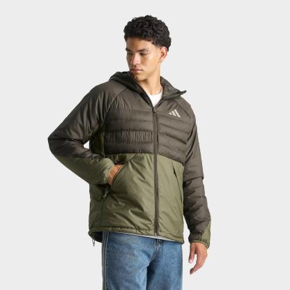 Men's adidas TERREX Multi CLIMAWARM Insulated Hooded Jacket - Shadow Olive/Olive Strata