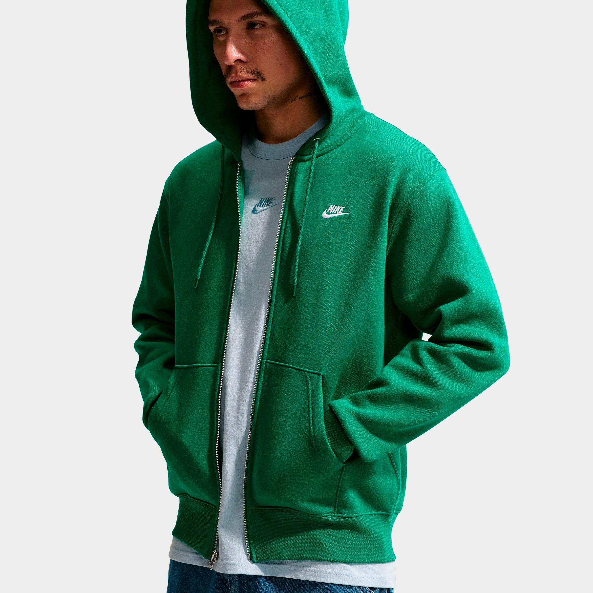 Men's Nithtke Club Fleece Embroidered Premium Full-Zip Hoodie - Part 1 - Malachite/Malachite/White