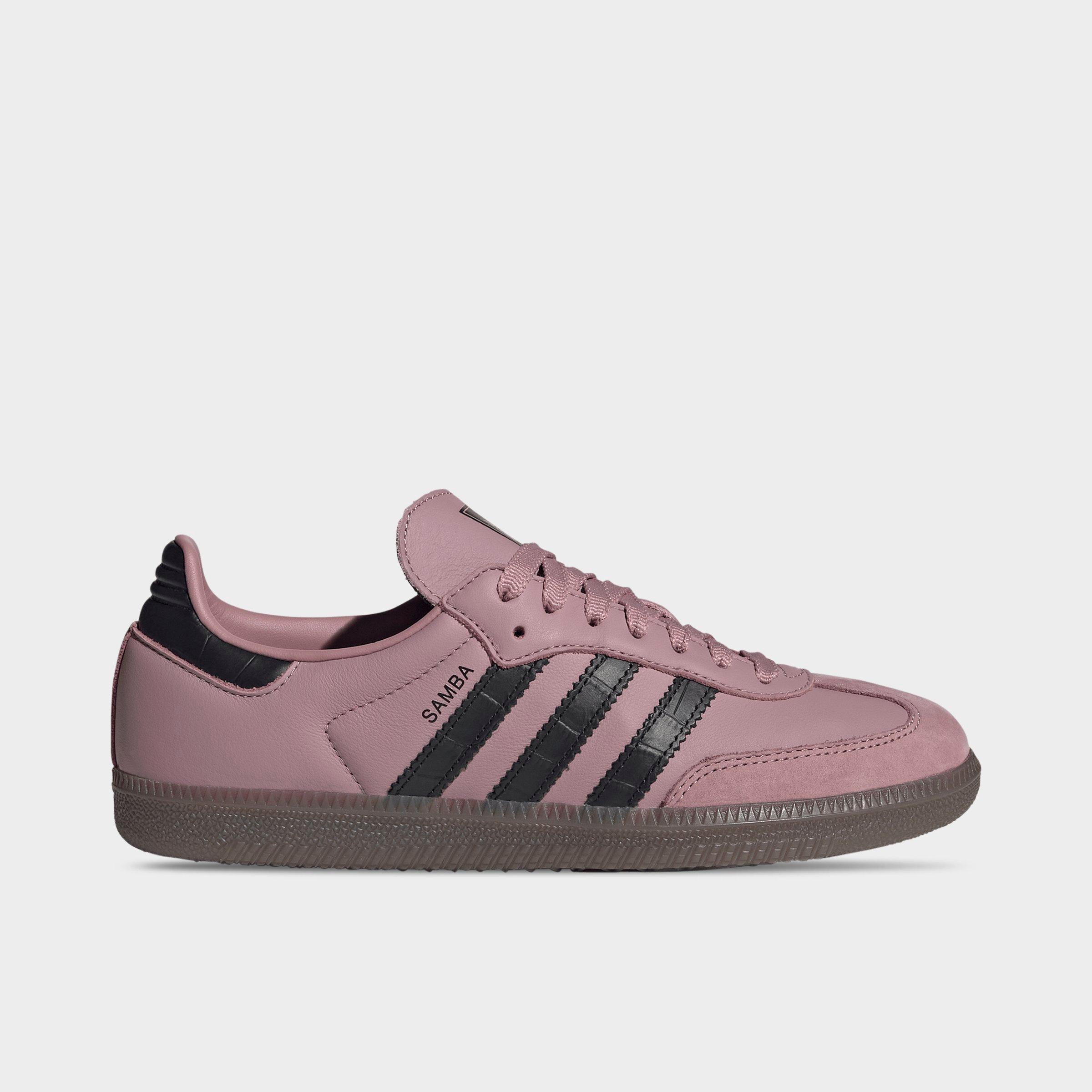 Women's adidas Originals Samba OG Casual Shoes - Part 2 - Magic Mauve/Core Black/Gum - Left shoe facing left. Outside of the shoe.