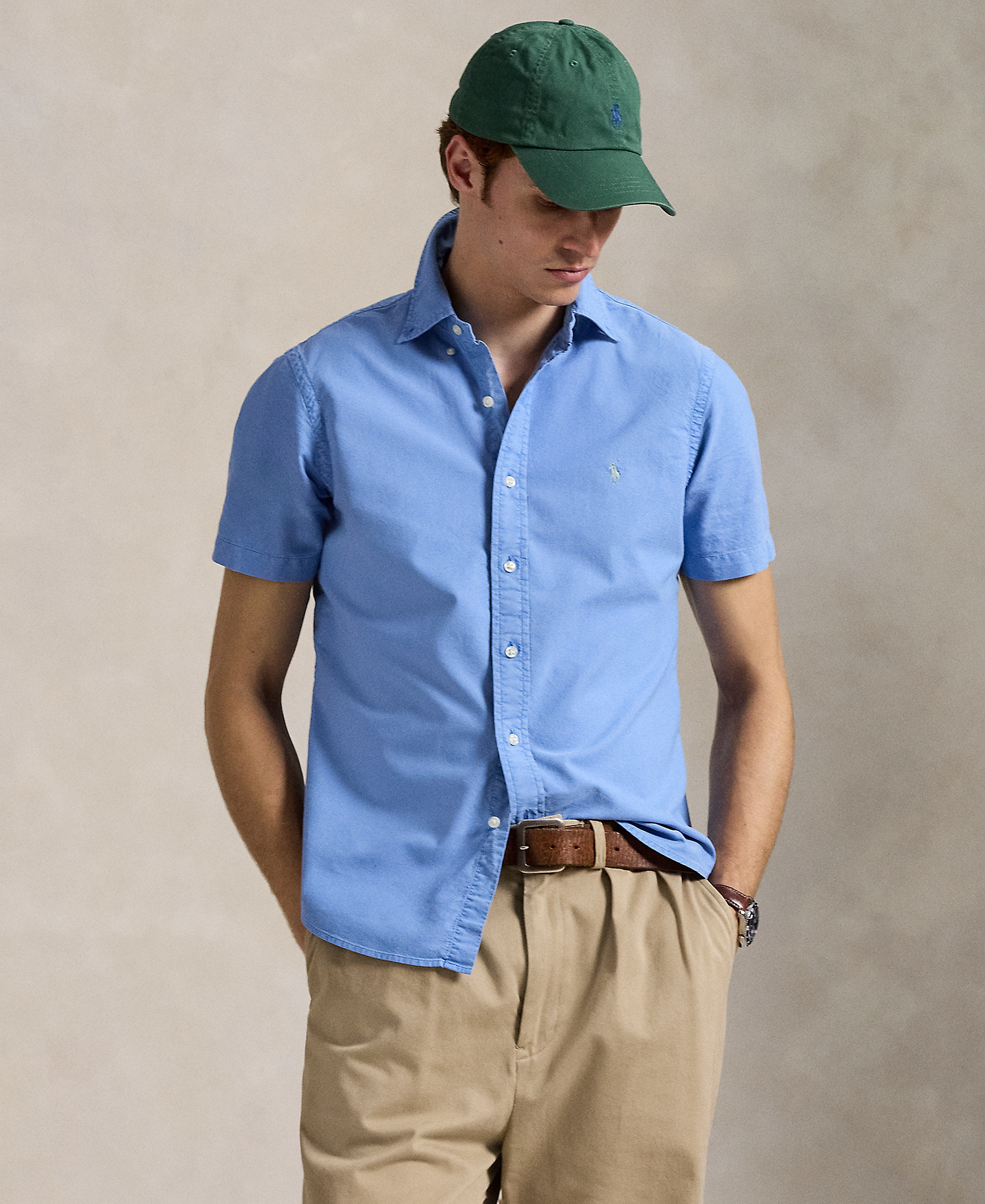Polo Ralph Lauren Men's Garment-Dyed Oxford Shirt - Bristol Blue