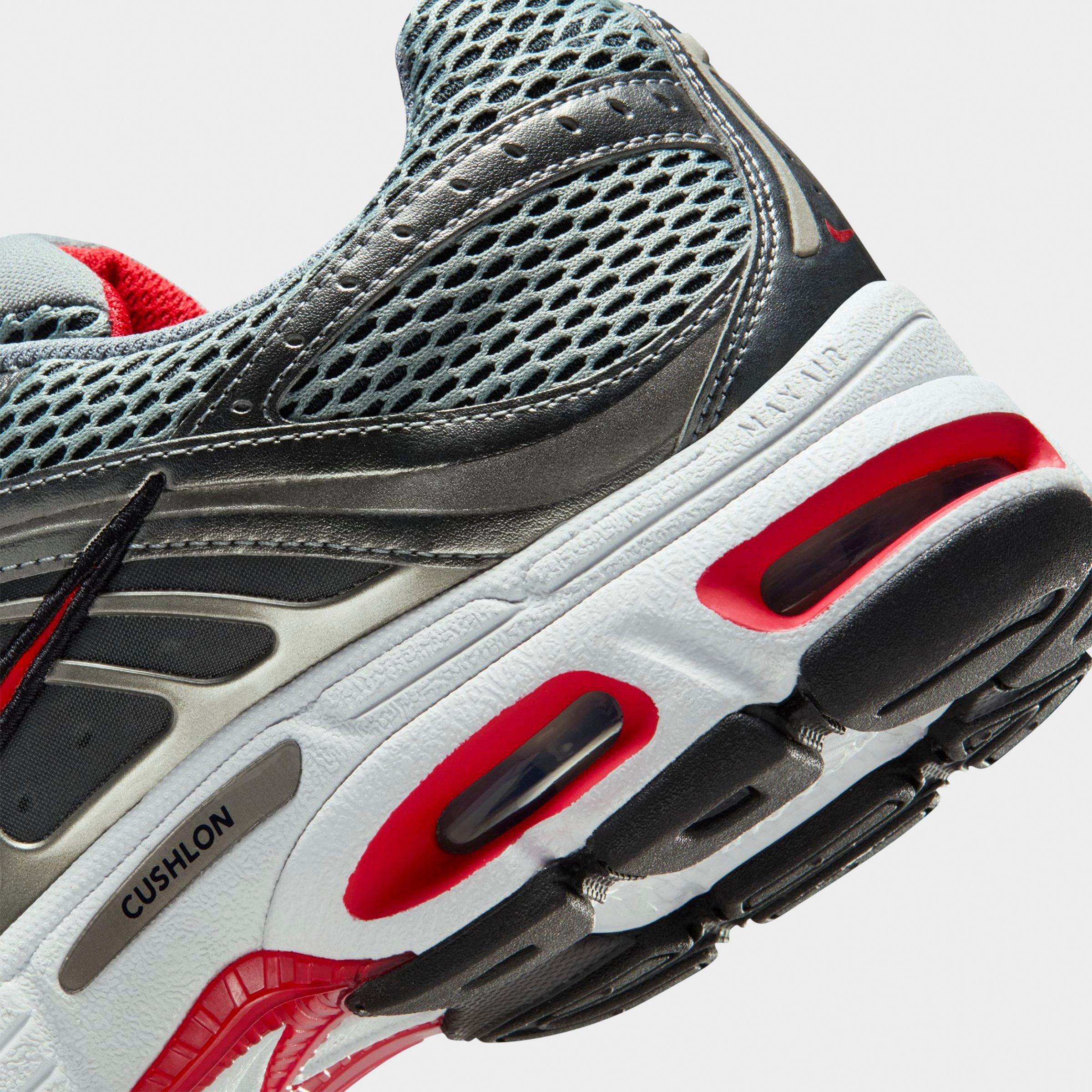 Men's Nithtke Air Max Moto 2K Casual Shoes - Smoke Grey/Black/Metallic Pewter/University Red - Detail shot