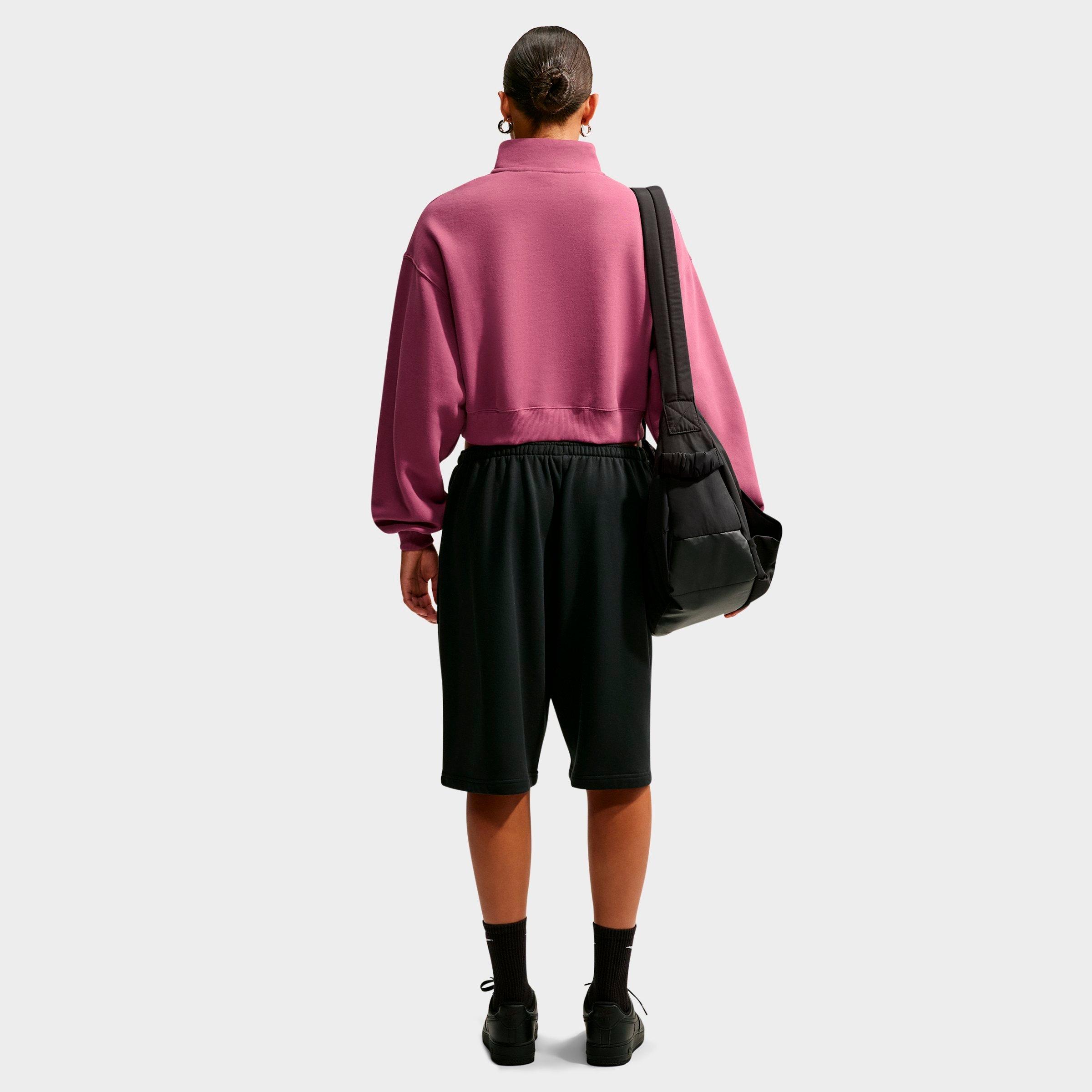 Women's Nithtke Studio Fleece Medium-Weight Oversized Cropped Quarter-Zip Jacket - Pink Smoke/Sail