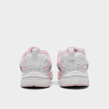 Little Kids' Nithtke V5 RNR Stretch Lace Casual Shoes - Summit White/Pink Foam/Playful Pink/Light Crimson - Back view