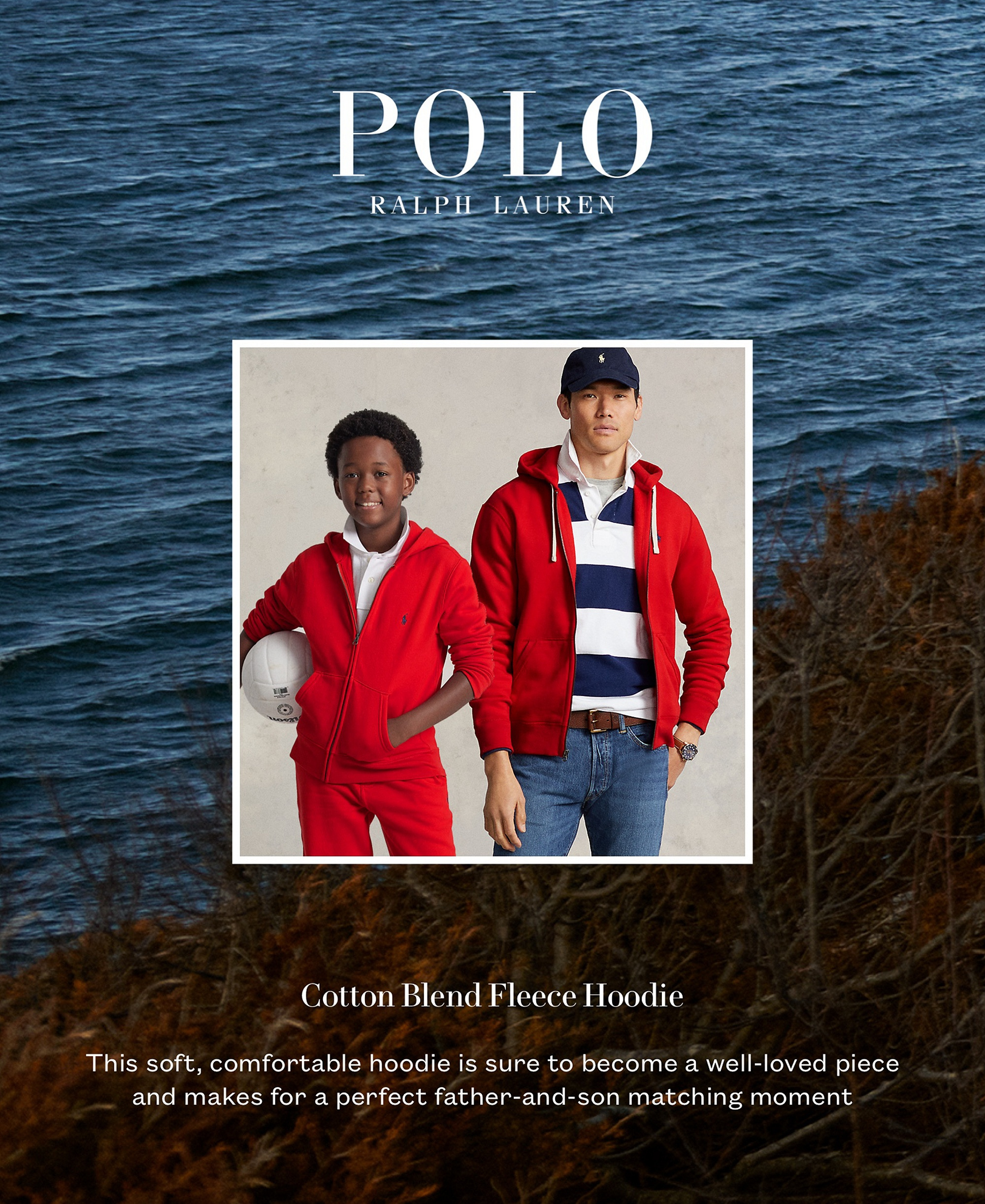 Polo Ralph Lauren 8-20 Boys' Cotton Fleece Zip Up Hoodie - Red