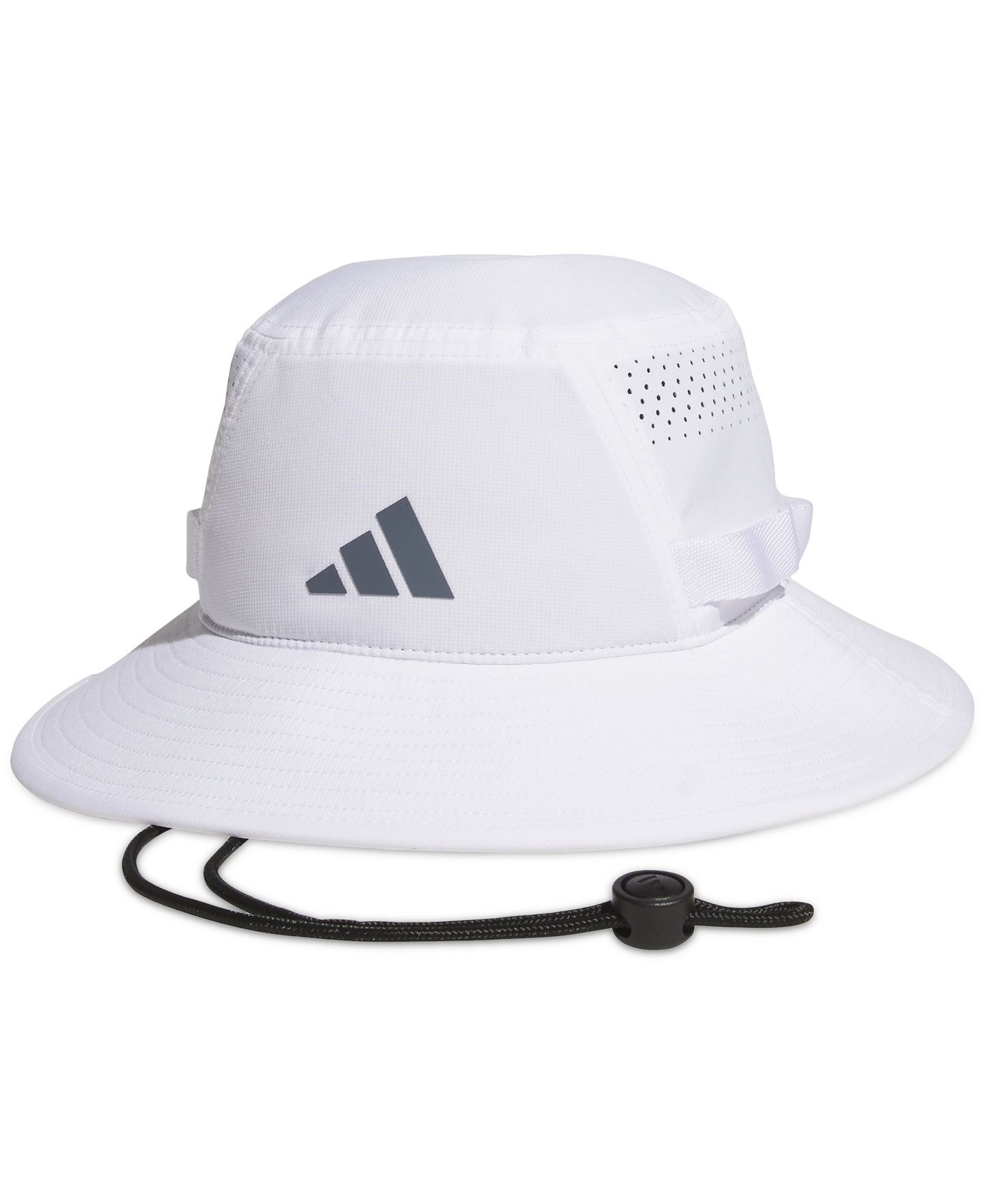 adidas Men's Wide Brim Victory 5 Bucket Hat - White/Onix Gray/Black