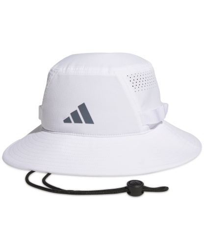 adidas Men's Wide Brim Victory 5 Bucket Hat - White/Onix Gray/Black