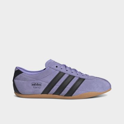 Big Kids' adidas Originals Tokyo Casual Shoes - Light Purple/Core Black/Gum - Left shoe facing left. Outside of the shoe.
