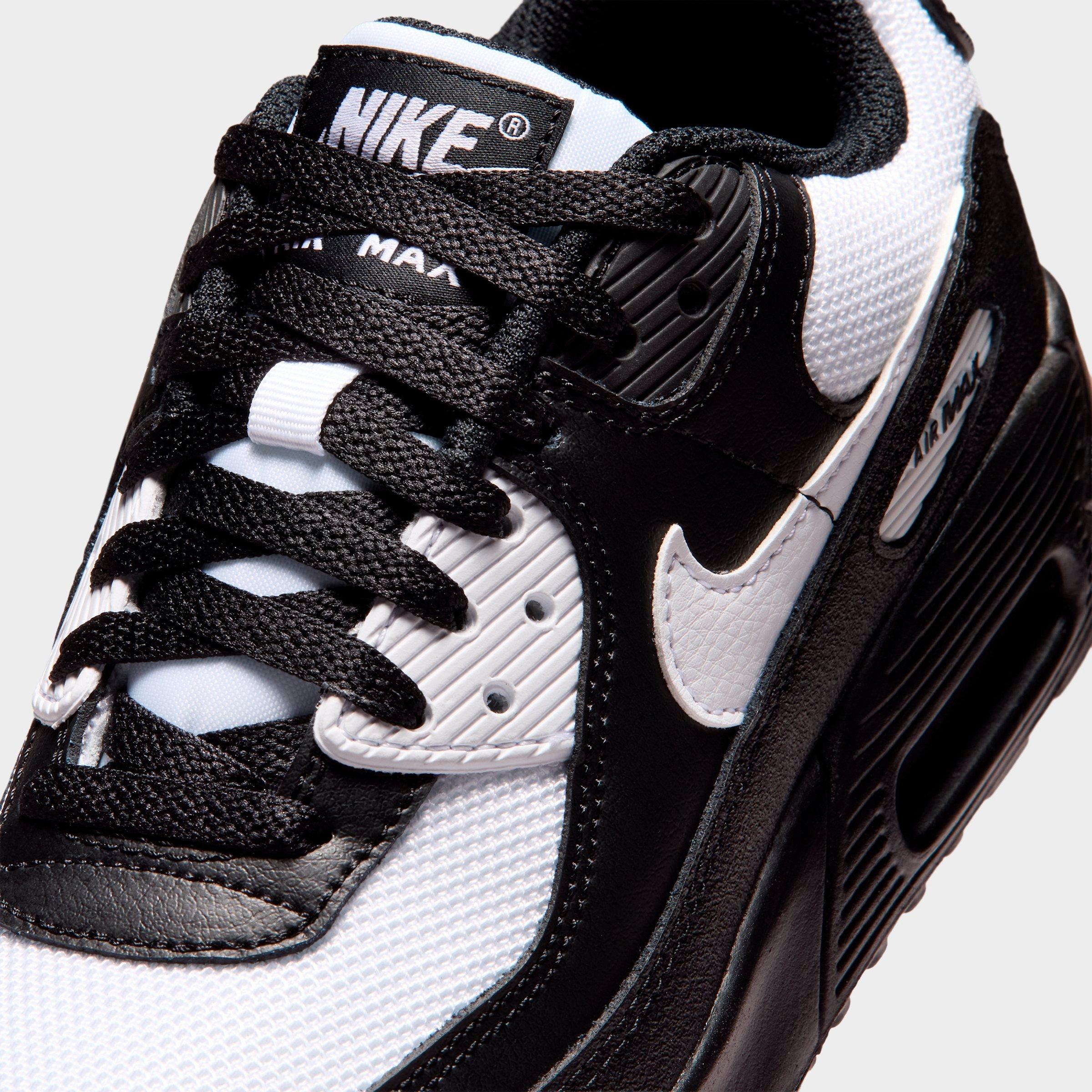 Big Kids' Nithtke Air Max 90 Casual Shoes - Black/White - Detail shot