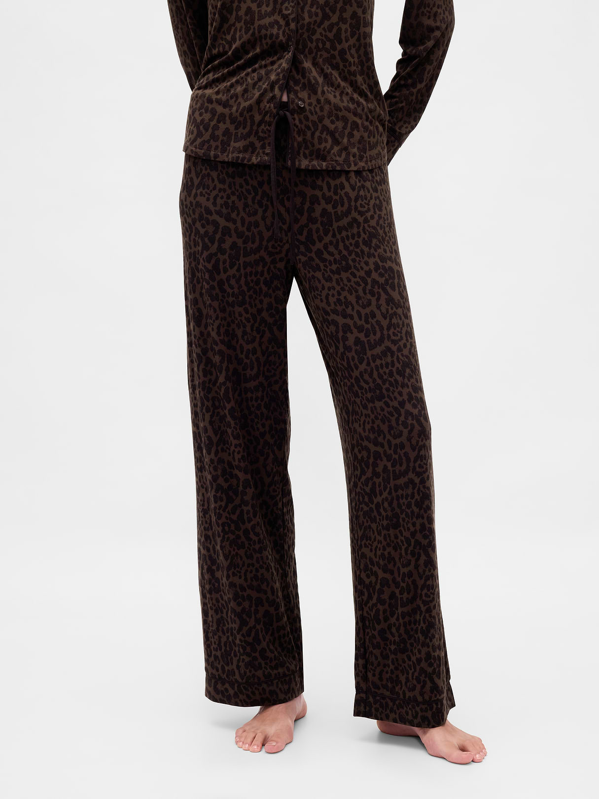 SoftMade Modal PJ Pants - Leopard brown