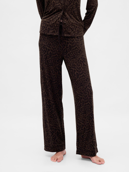 SoftMade Modal PJ Pants - Leopard brown