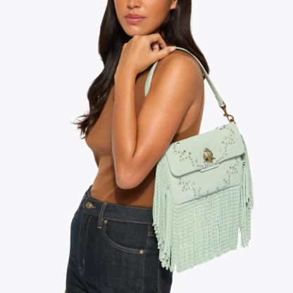Kurt Geiger London Oxford Fringe Shoulder Bag - Green - view 7