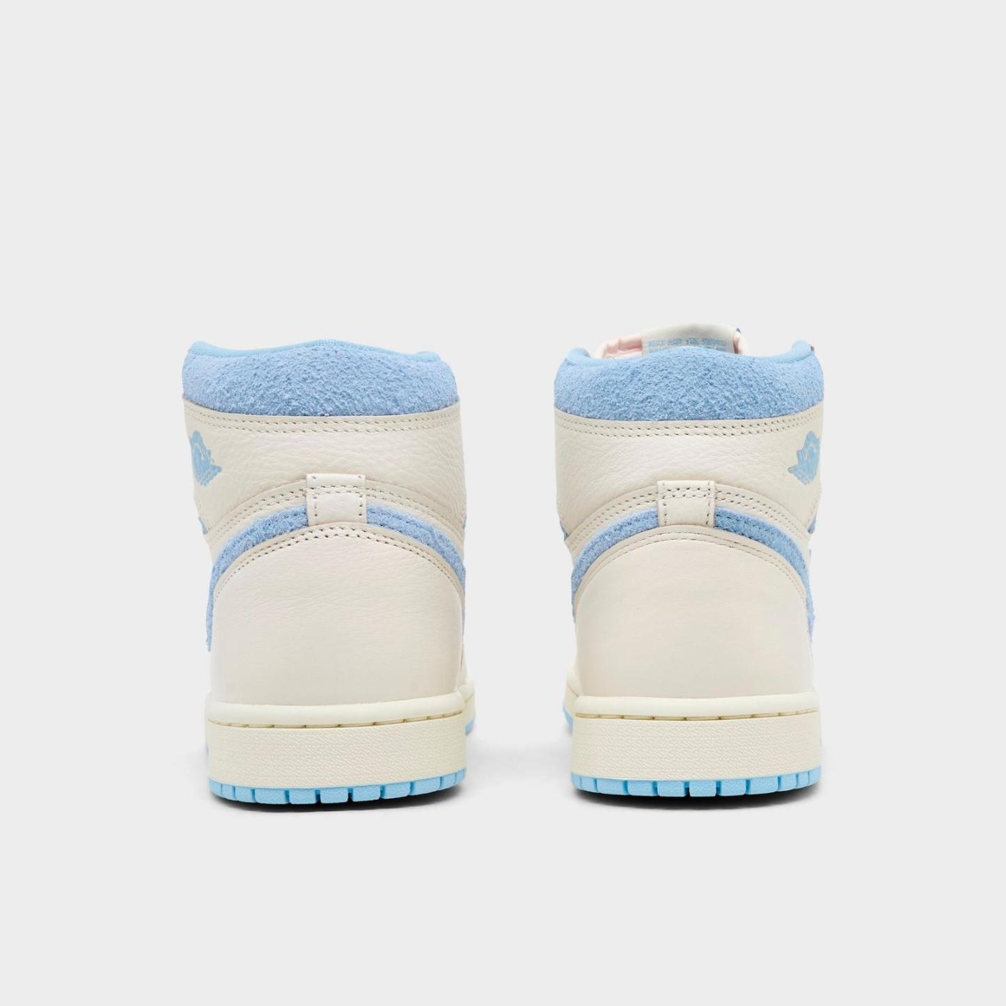 Women's Air Jordan Retro 1 High OG Casual Shoes - Pale Ivory/Psychic Blue/Coconut Milk - view 4