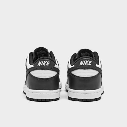 Little Kids' Nike Dunk Low Casual Shoes - White/Black/White