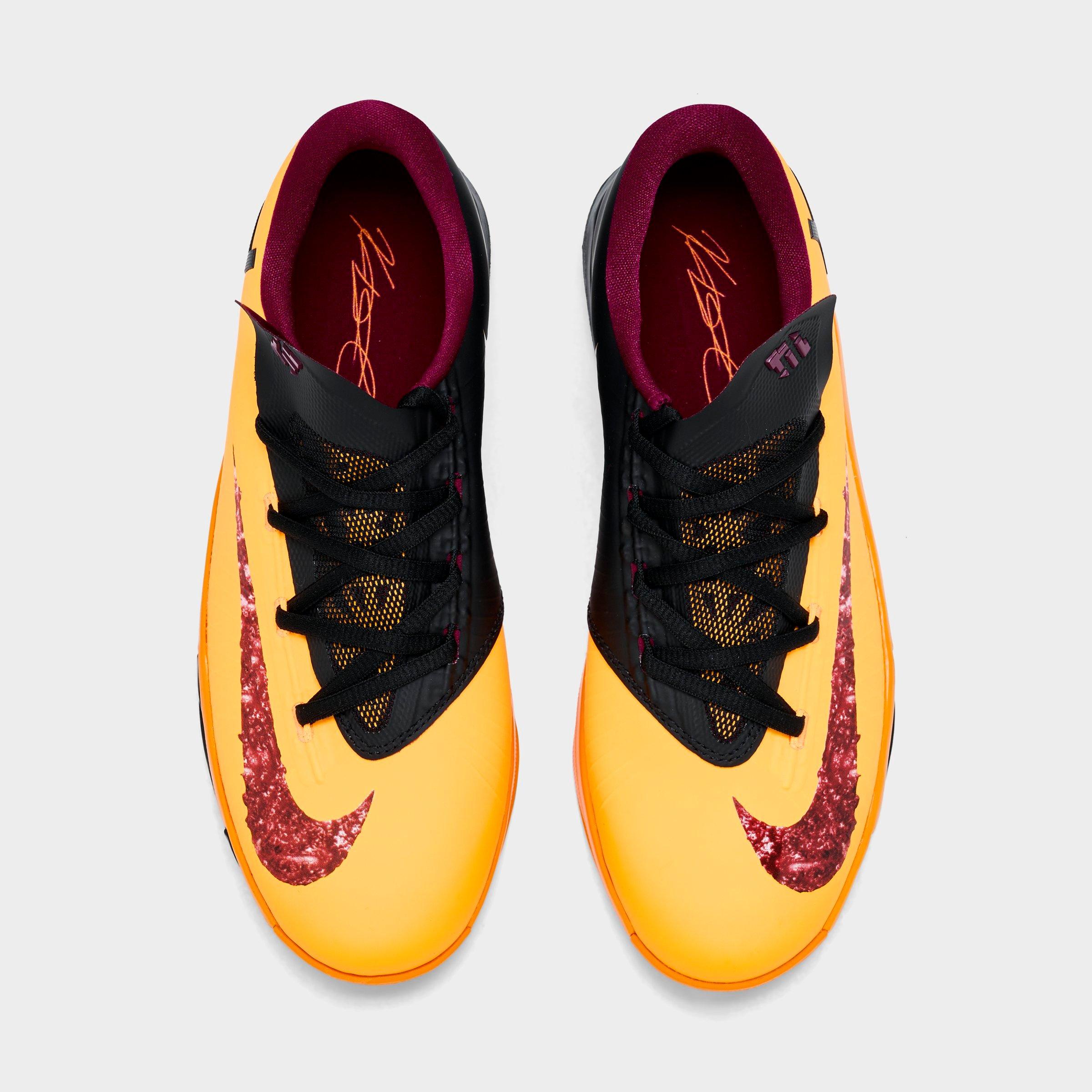 Big Kids' Nithtke KD 6 Basketball Shoes - Laser Orange/Raspberry Red/Black - Top view