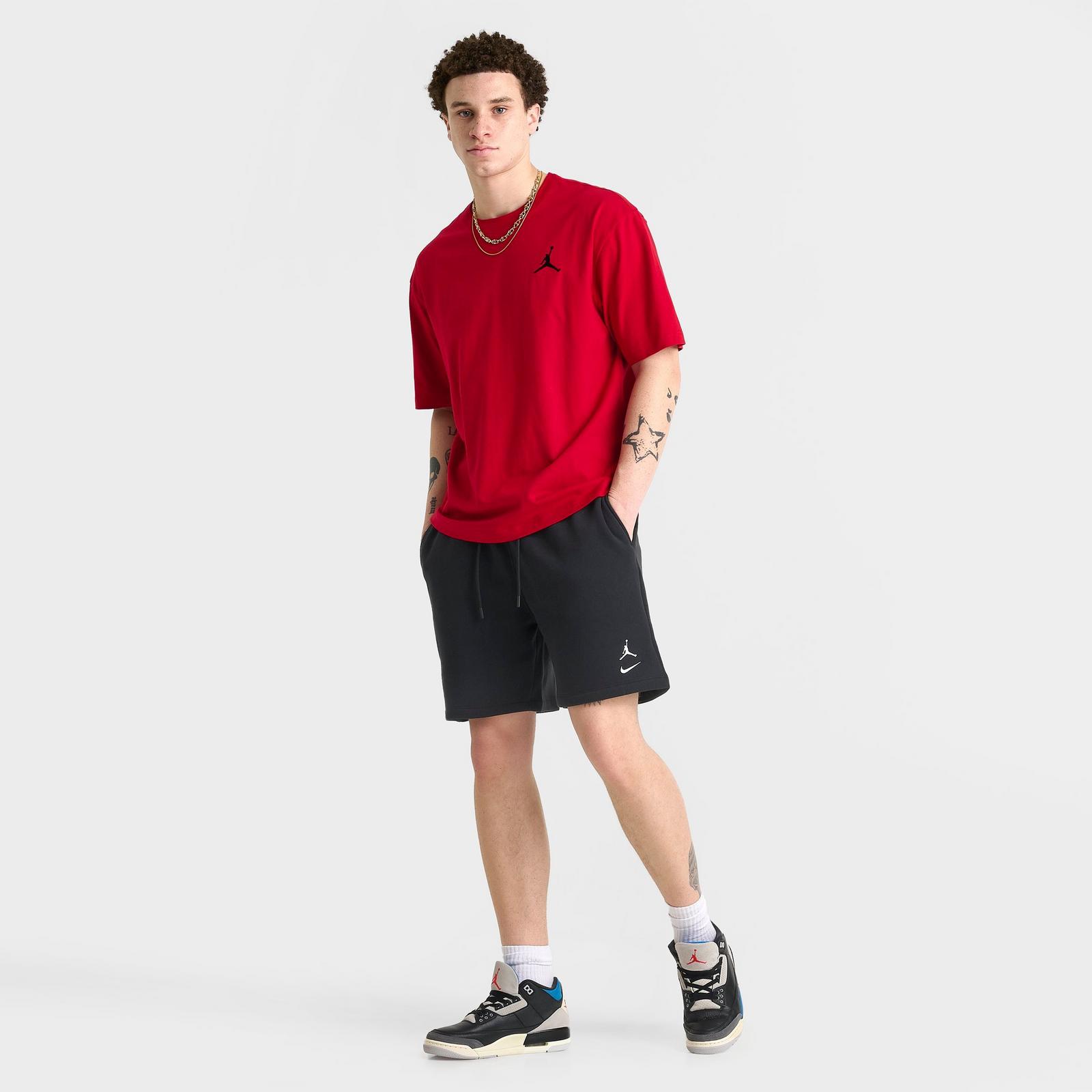 Men's Jordan Brooklyn Varsity Fleece Shorts - Black - view 2