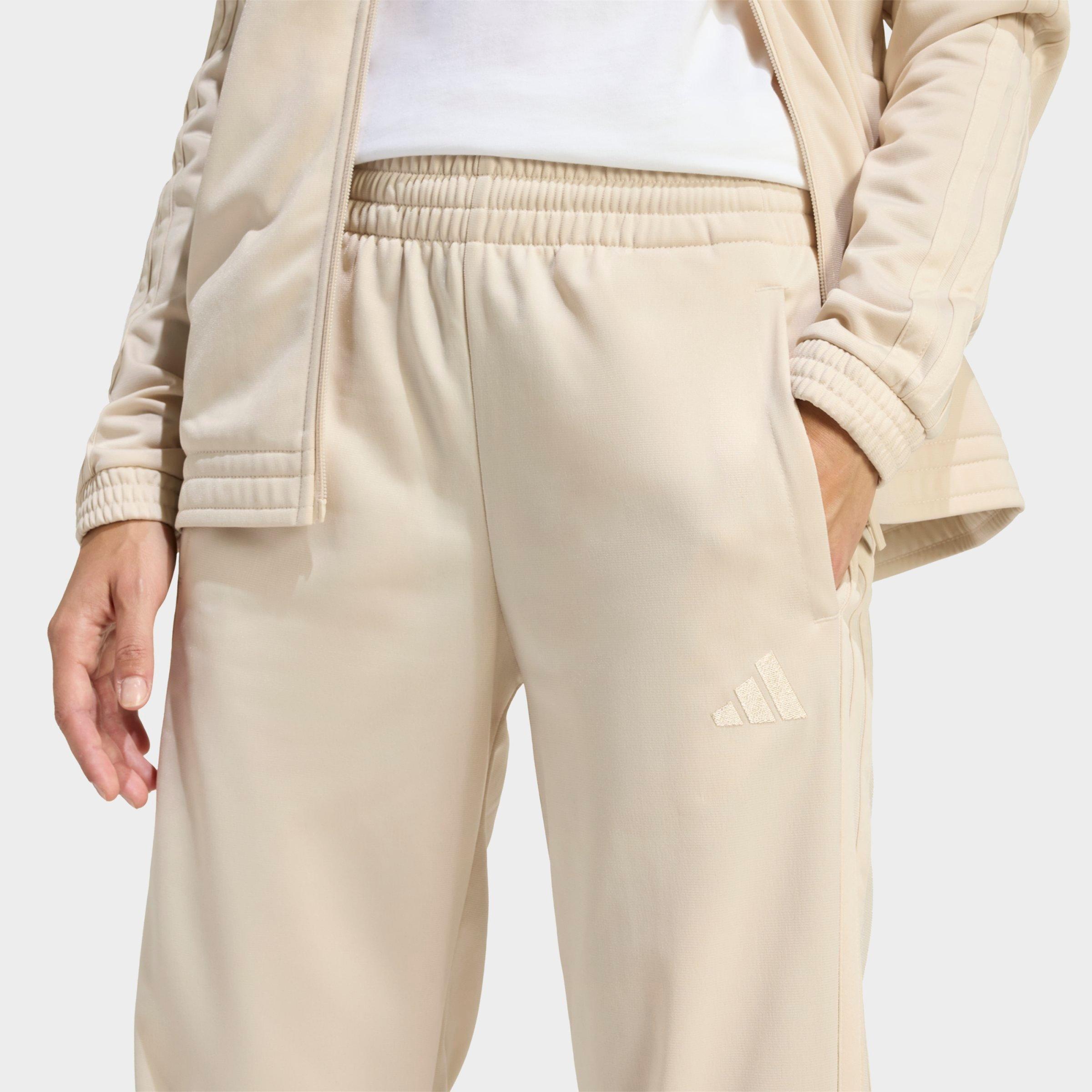 Women's adidas Essentials DAYREADY Tricot Tracksuit Pants - Beige/Crystal Linen