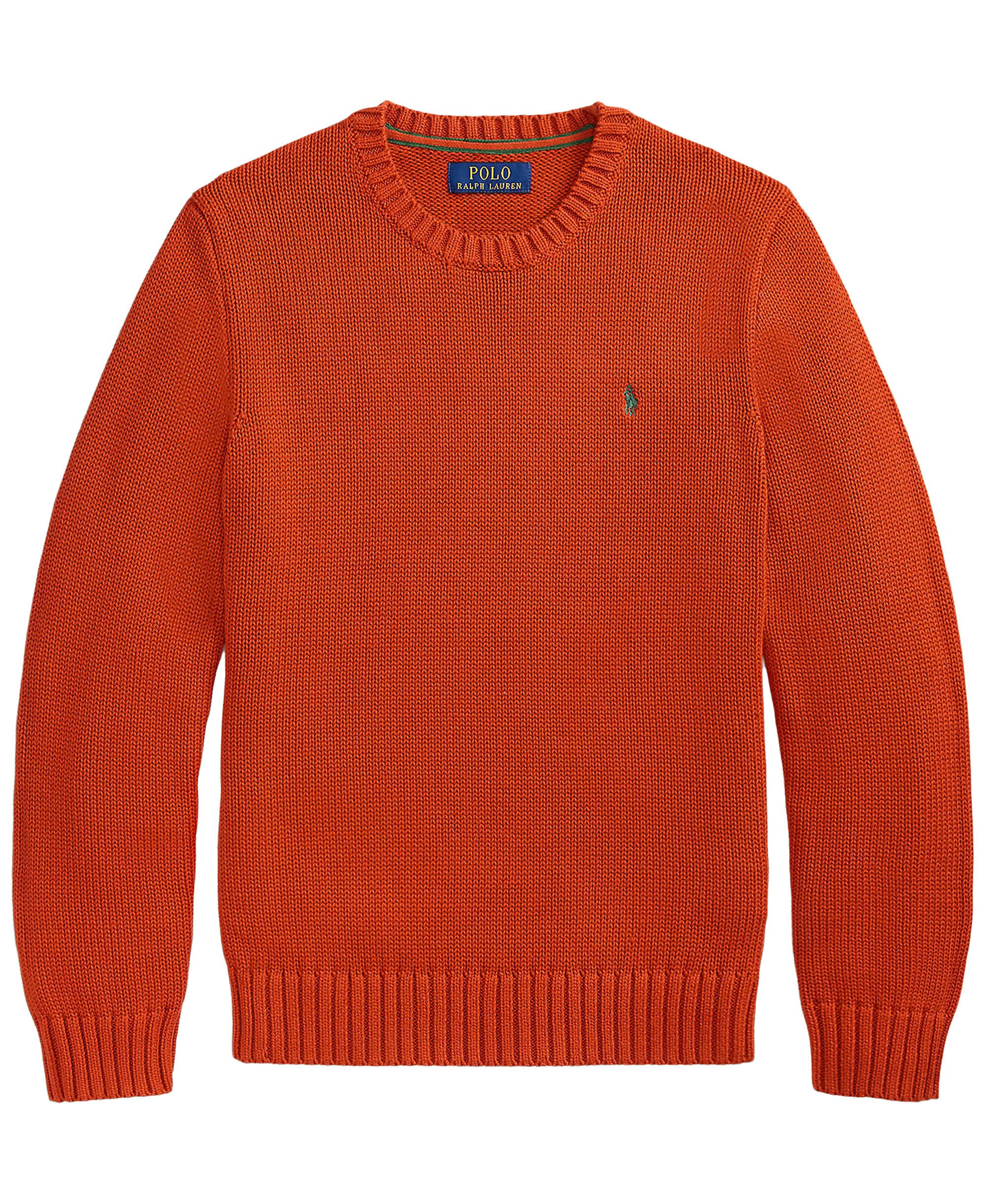Polo Ralph Lauren Boys' 8-20 Cotton Crewneck Sweater - Varsity Orange