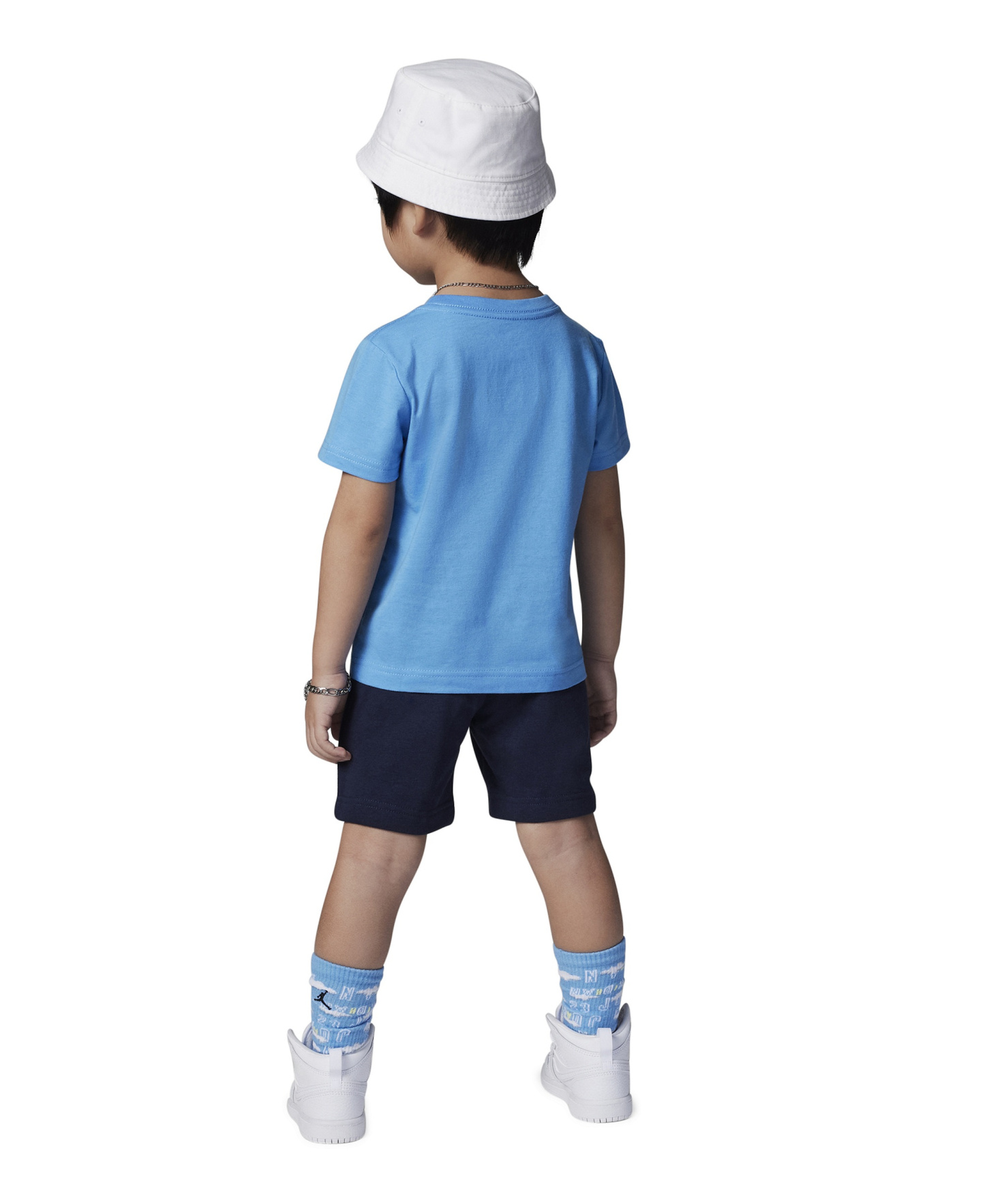 Jordan Boys' 2T-4T Jumbo Jumpman T-Shirt and Shorts, 2-Piece Set - Midnight Navy/Black