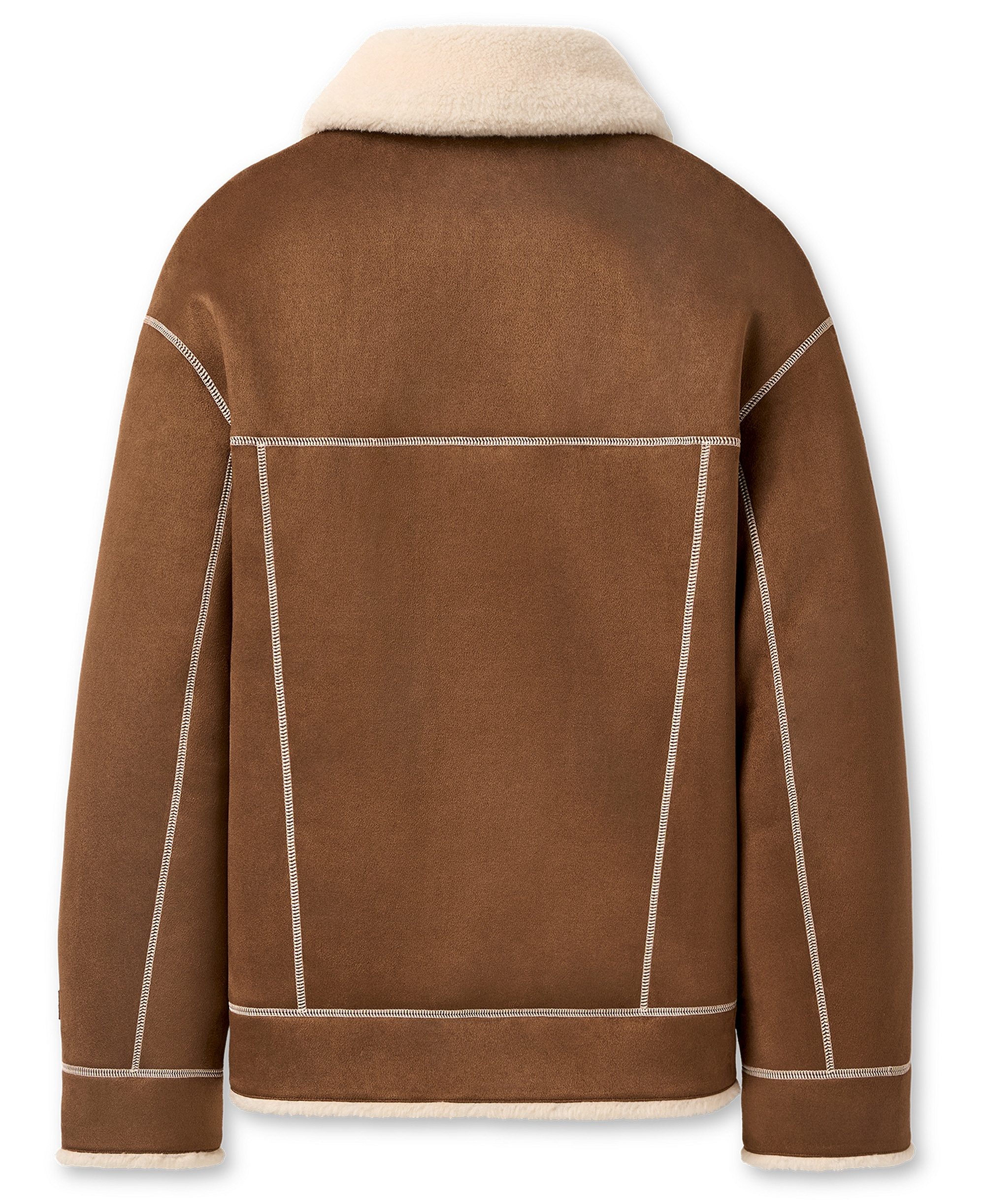 UGG Women's Frankie Collared Neck Reversible Trucker Jacket - Dark Chestnut / Cream