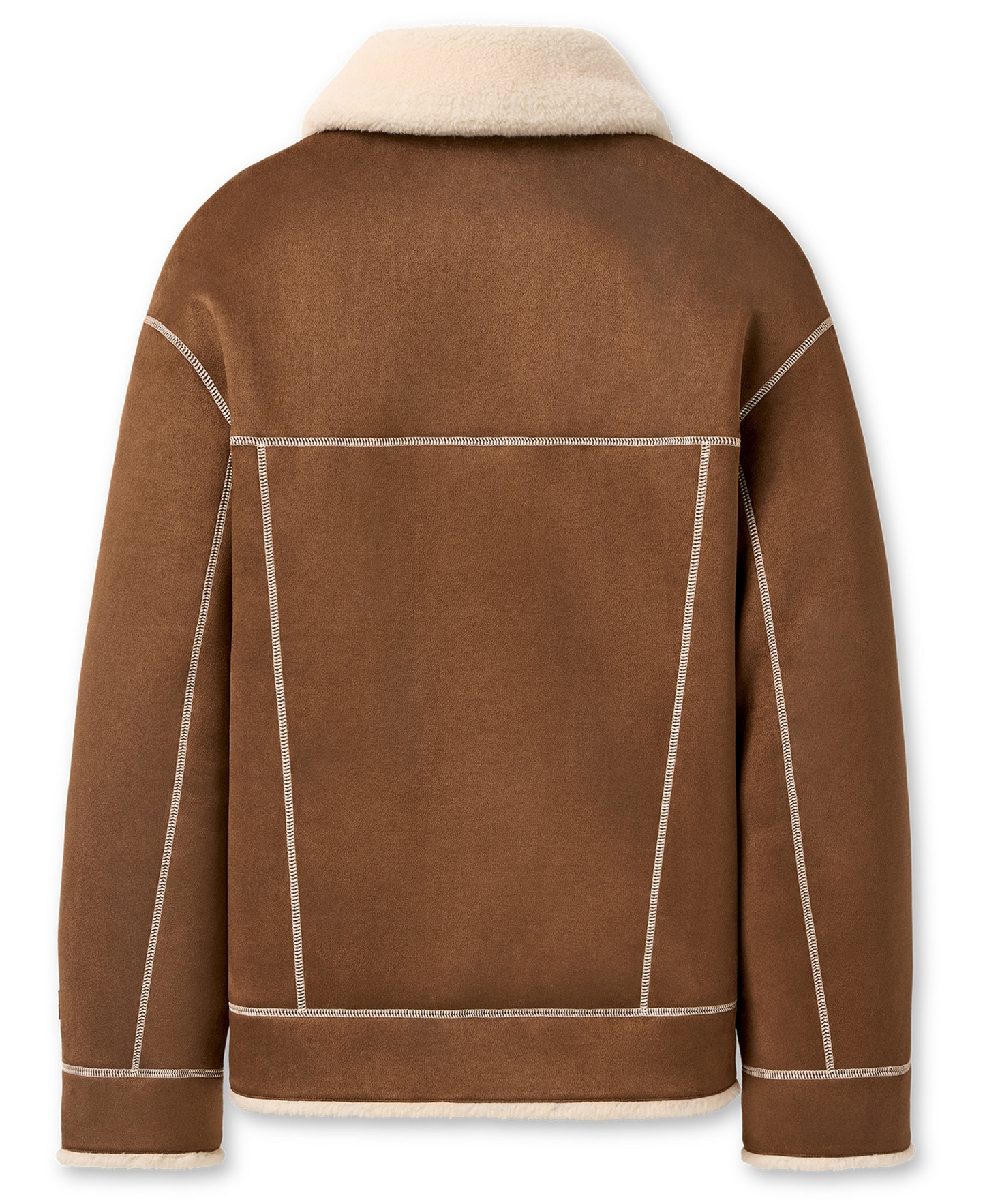 UGG Women's Frankie Collared Neck Reversible Trucker Jacket - Dark Chestnut / Cream