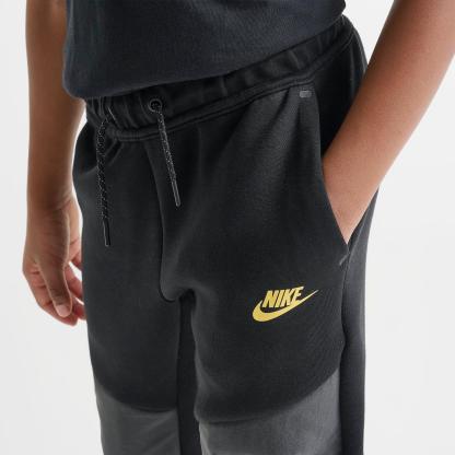 Boys' Big Kids' Nike Sportswear Tech Fleece Jogger Pants - Black/Dark Smoke Grey/Metallic Gold
