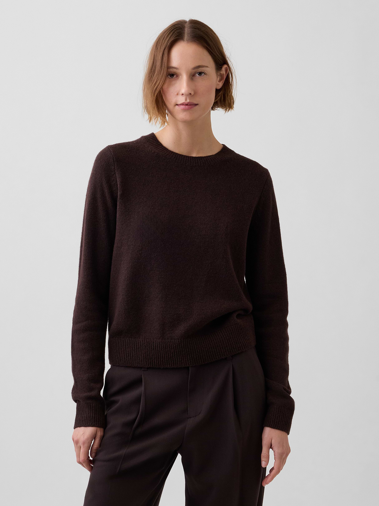 CashSoft Crew Sweater - Terra brown heather