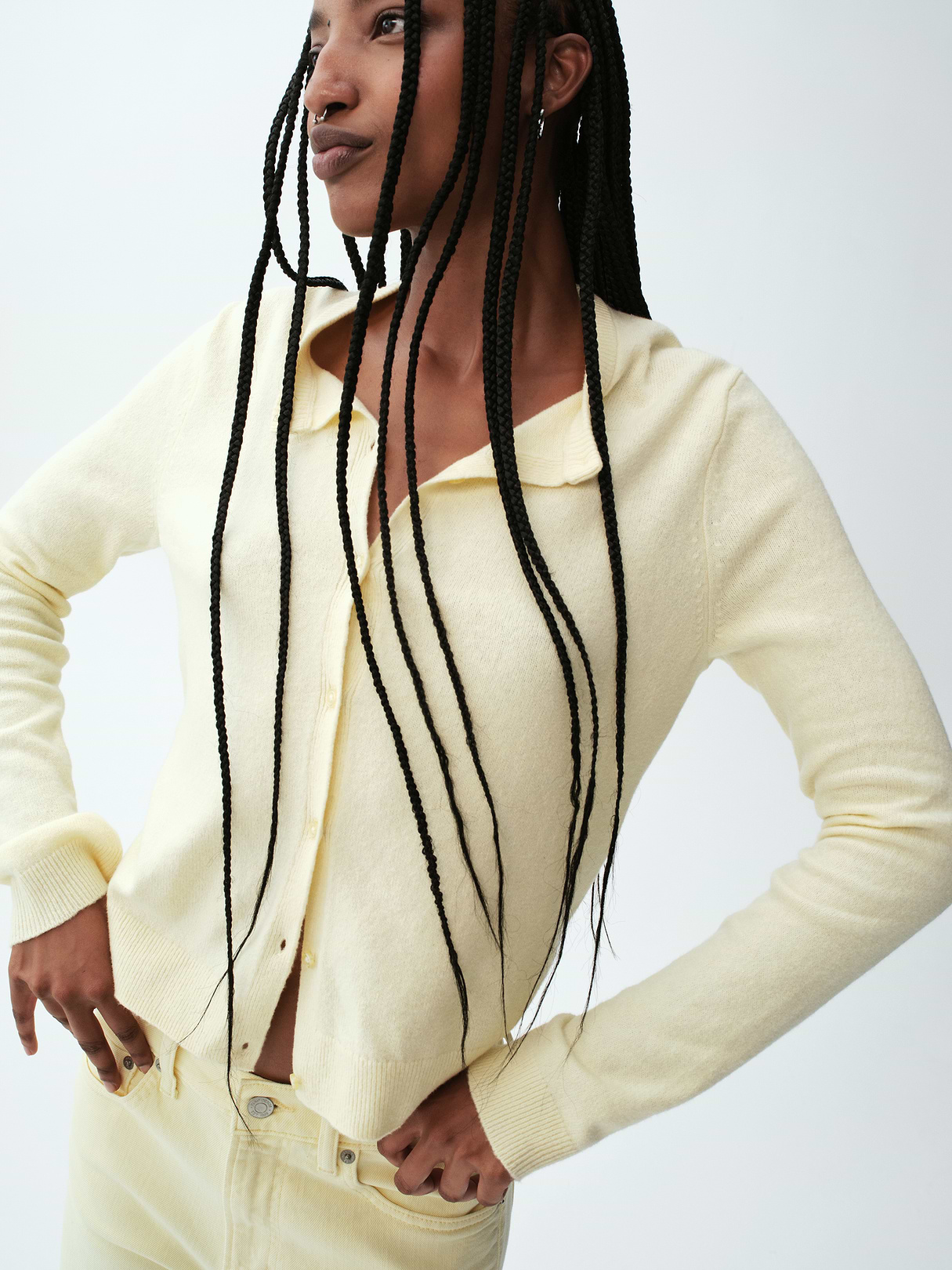 CashSoft Crop Cardigan - Maize yellow