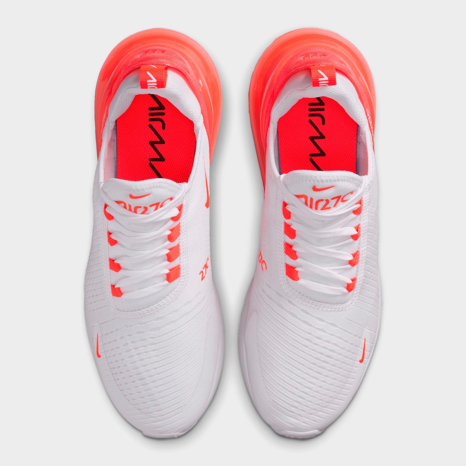 Women's Nike Air Max 270 Casual Shoes - White/Bright Crimson/White