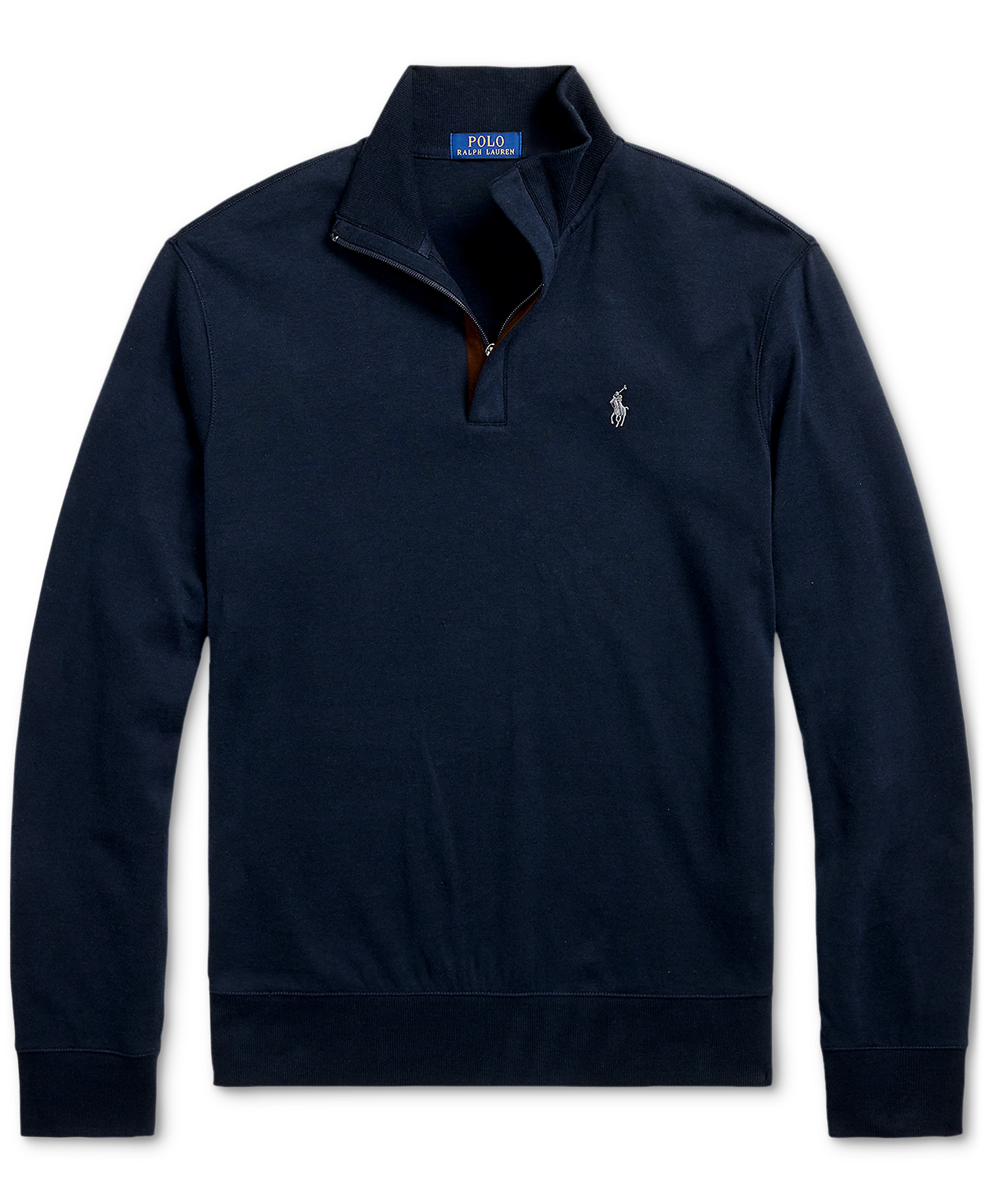 Polo Ralph Lauren Men's Luxury Jersey Quarter-Zip Pullover Sweater - Navy