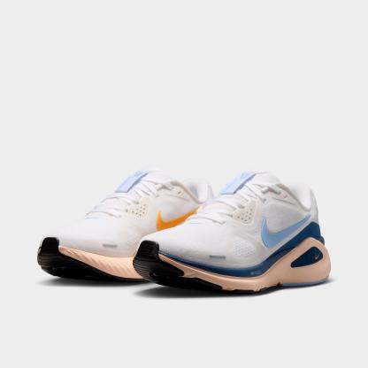 Women's Nithtke Structure 26 Running Shoes - White/Mystic Navy/Sundial/Aluminum - Both shoes facing left