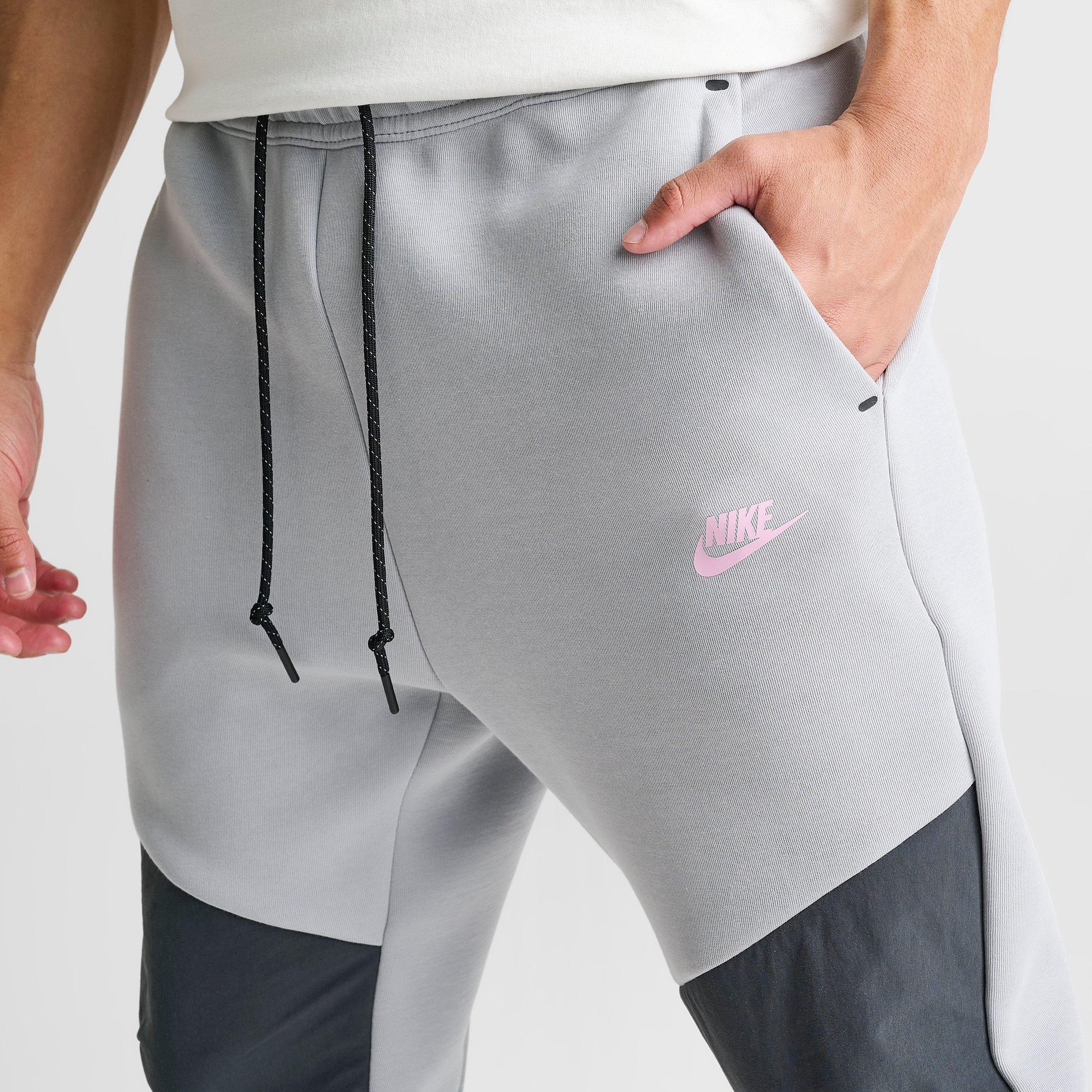 Men's Nithtke Sportswear Tech Fleece Jogger Pants - Light Smoke Grey/Anthracite/Pink Foam