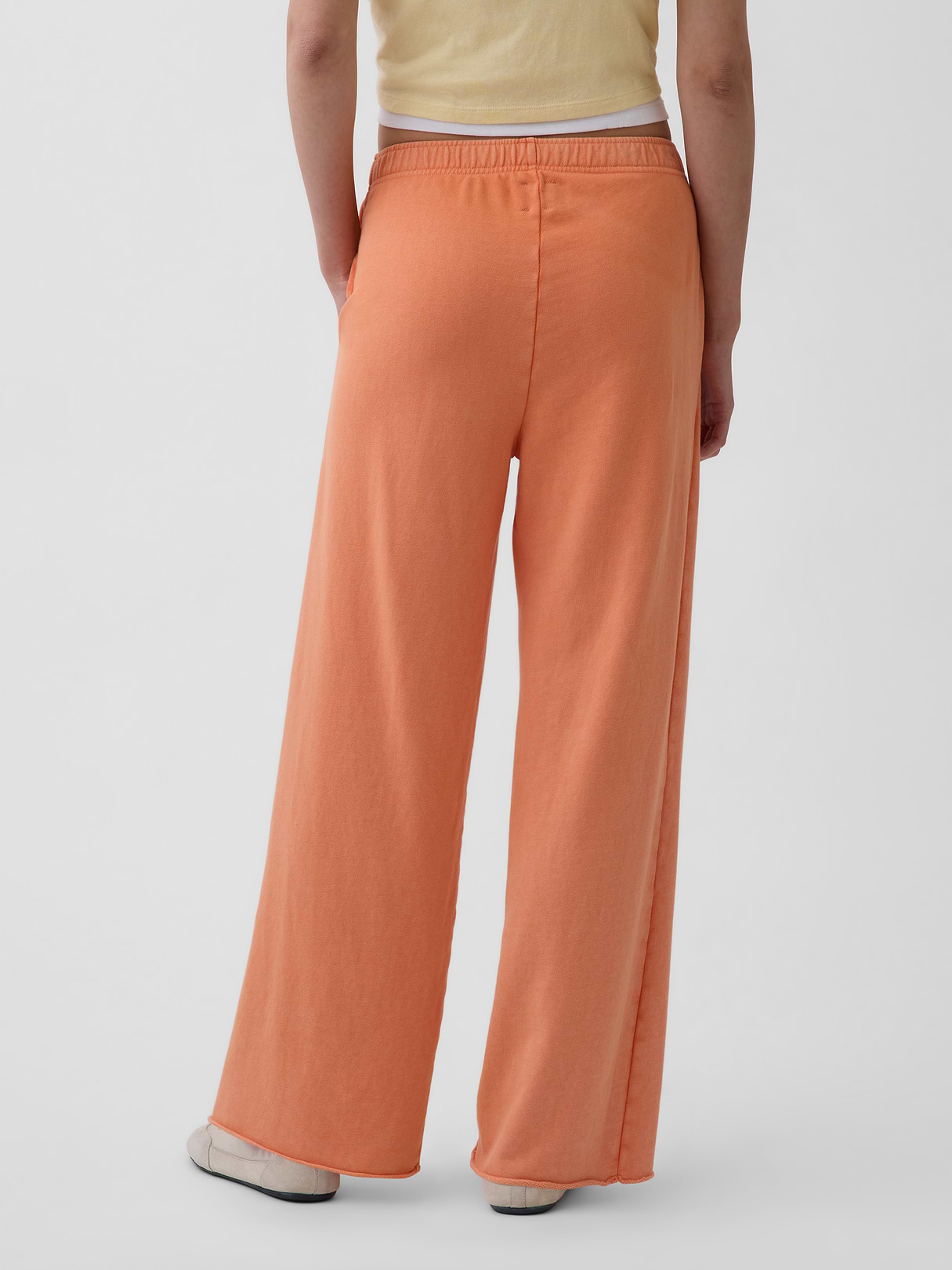 Mid Rise VintageSoft Terry Loose Sweatpants - Tangerine orange
