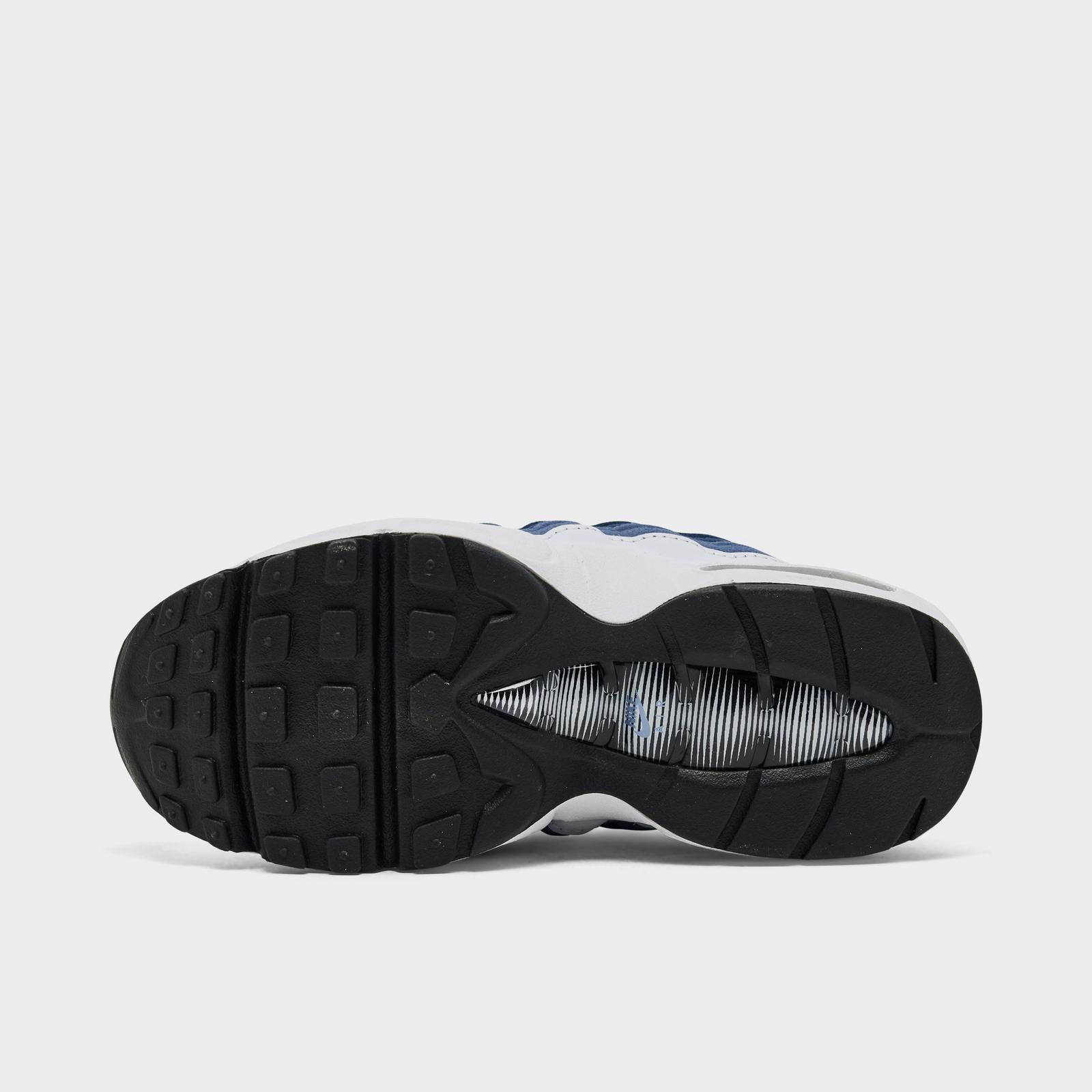 Little Kids' Nike Air Max 95 Casual Shoes - White/Emerald Green/Lake Blue