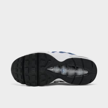 Little Kids' Nike Air Max 95 Casual Shoes - White/Emerald Green/Lake Blue