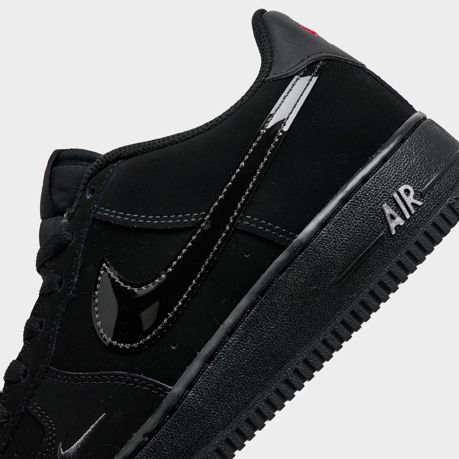 Big Kids' Nike Air Force 1 Low Casual Shoes - Black/Dark Smoke