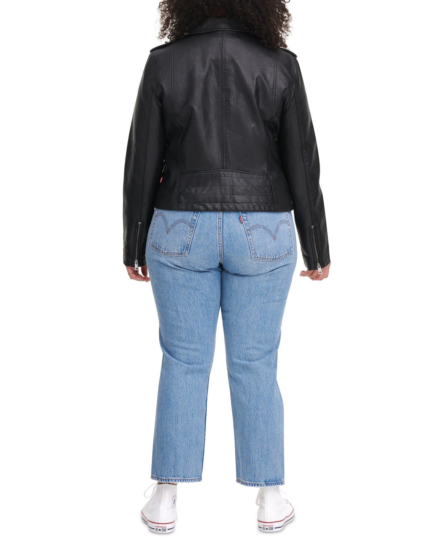 Levi's Women's Classic Faux Leather Asymmetrical Moto Jacket - Black