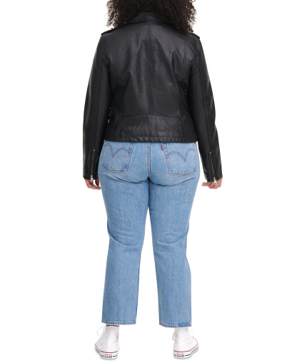 Levi's Women's Classic Faux Leather Asymmetrical Moto Jacket - Black