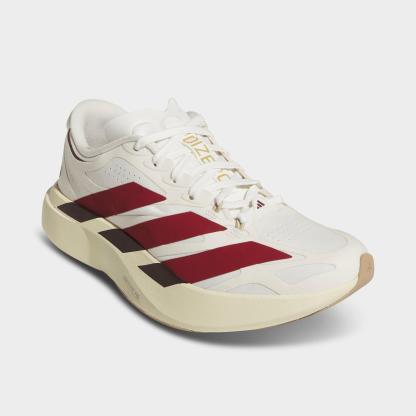Women's adidas Adizero EVO SL Exo Running Shoes - Part 2 - Core White/Team Victory Red/Cream White - Both shoes facing left