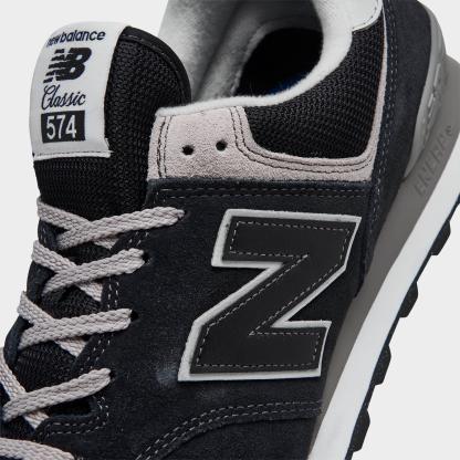 Men's New Balance 574 Core Casual Shoes - Black/White - view 3