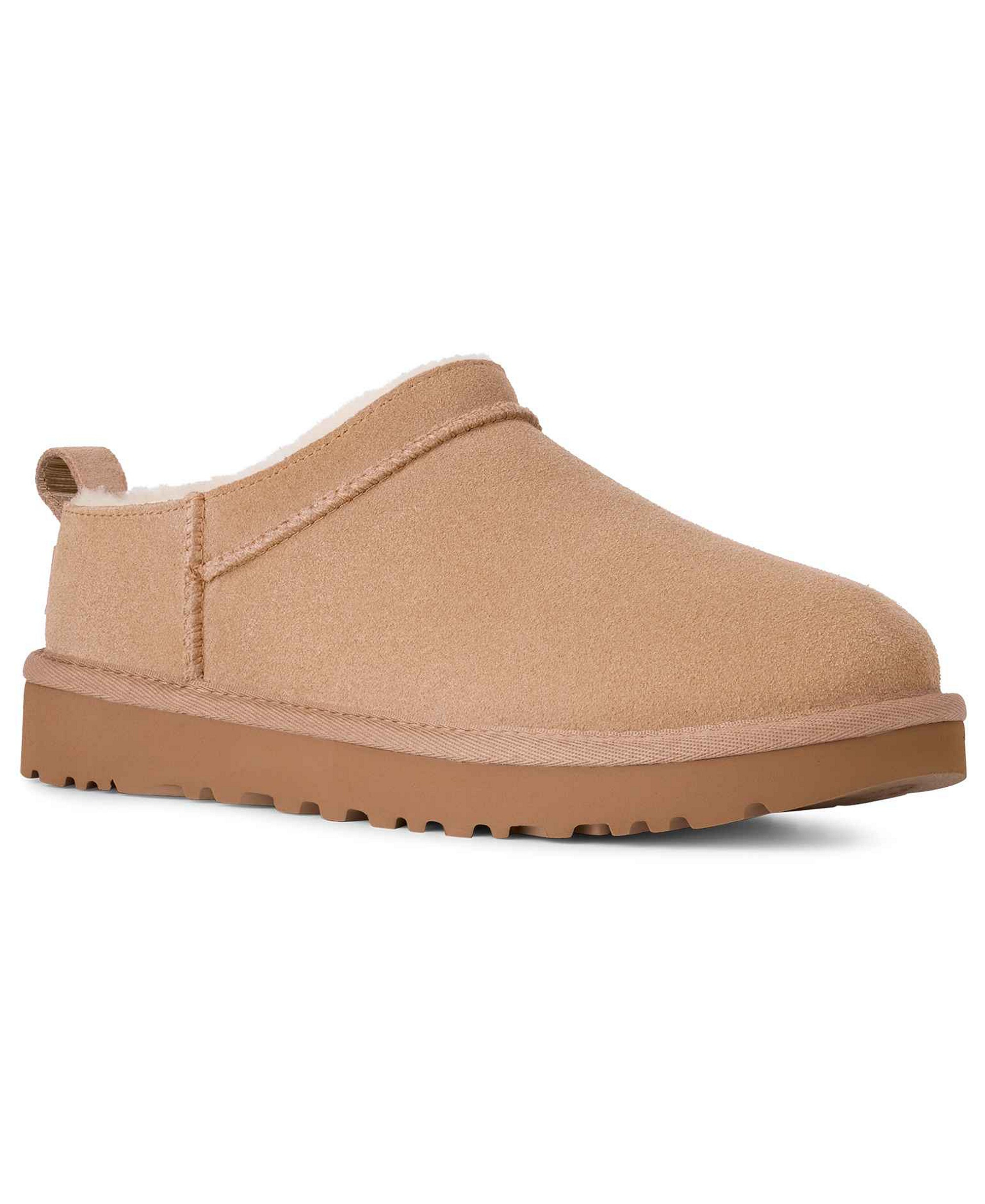 UGG® Women's Classic Micro Pull Tab Round Toe Booties - Sand