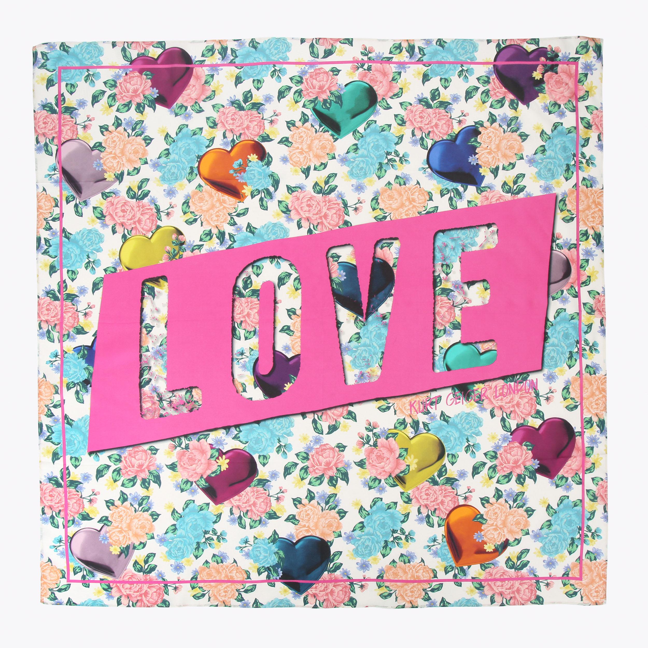 Kurt Geiger London Large Square Scarf - Pink - view 3