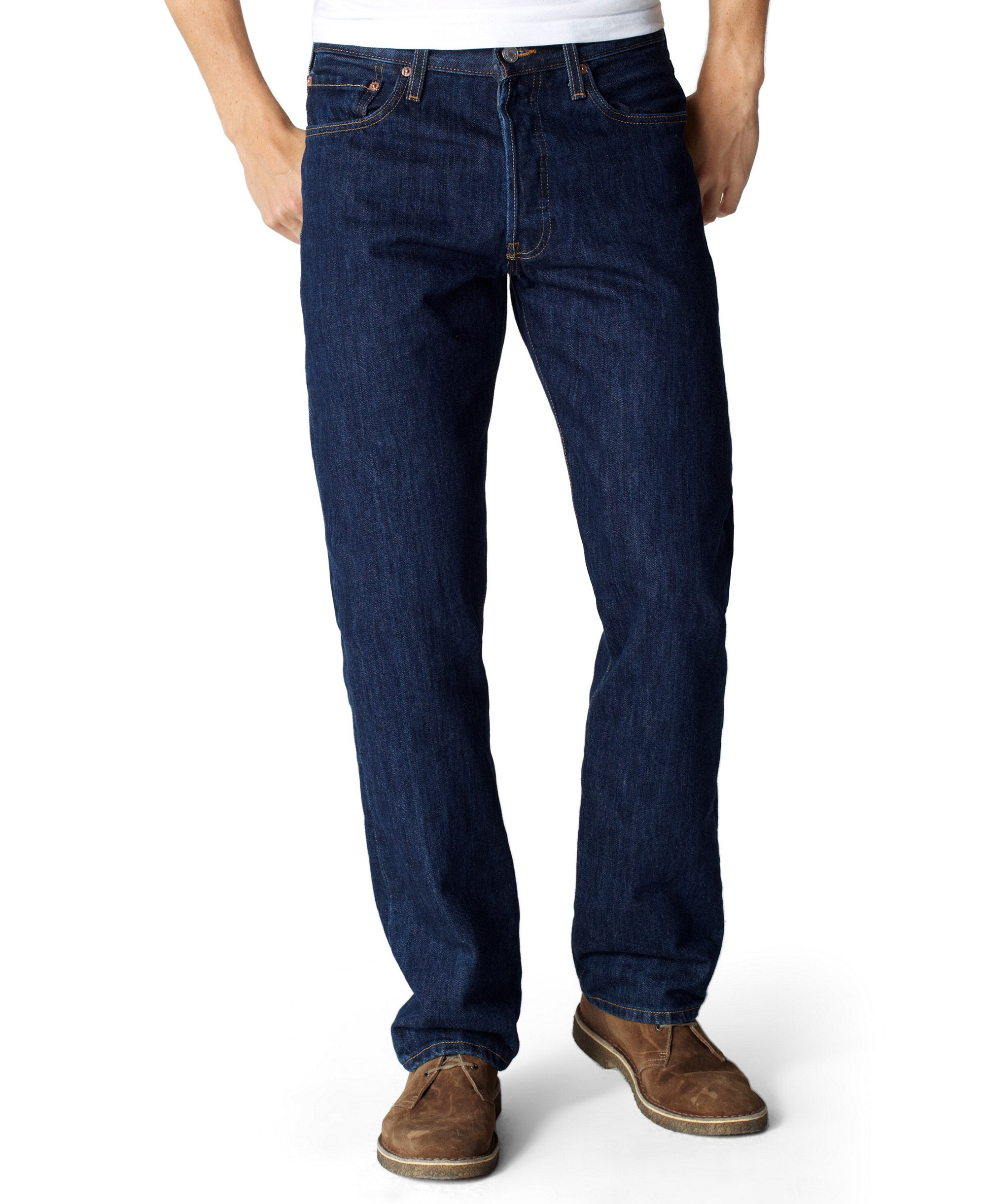 Levi's Men's 501™ Regular-Fit Button Fly Non-Stretch Jeans - Rinse