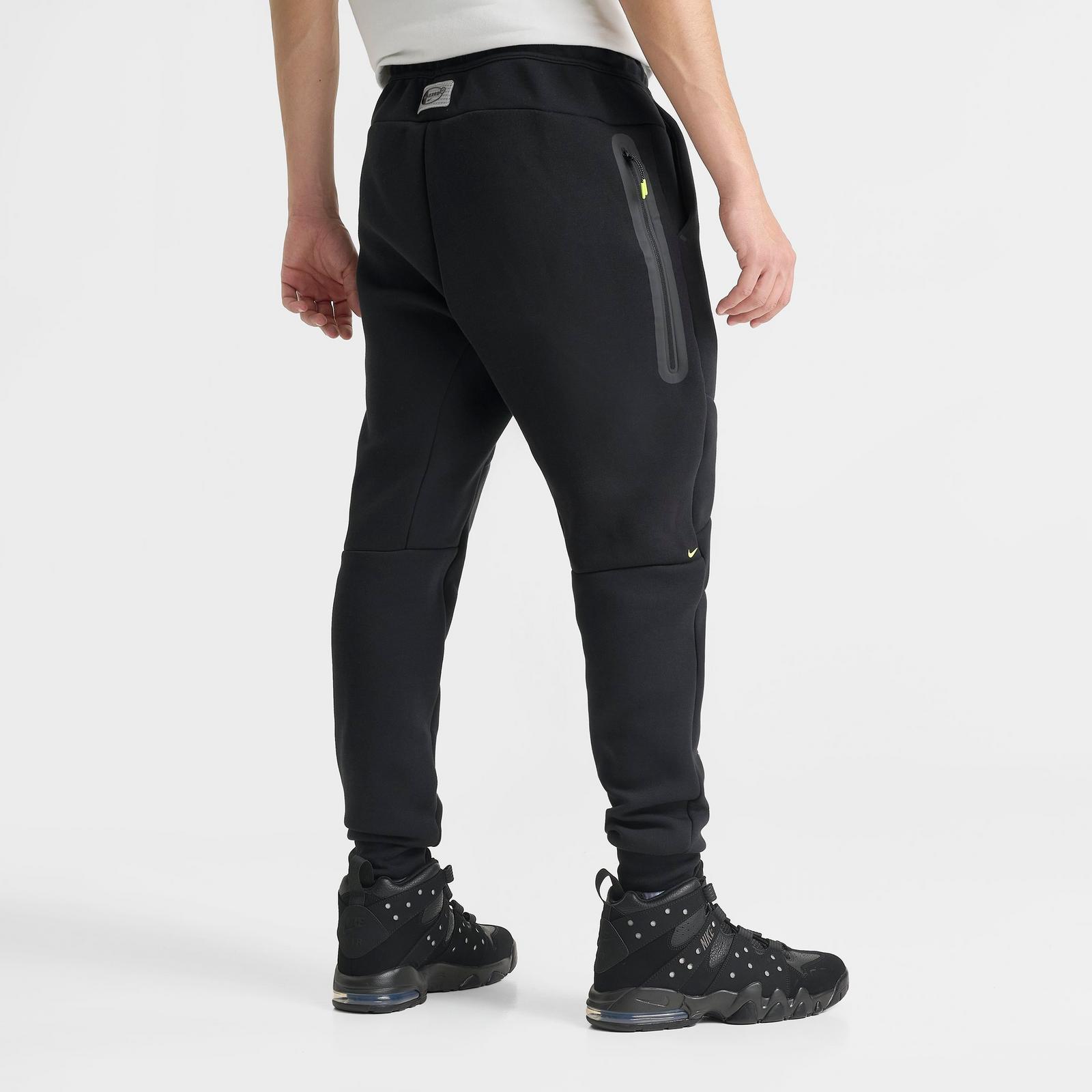 Men's Nike Tech Fleece Air Max Jogger Pants - Black/Neon Yellow