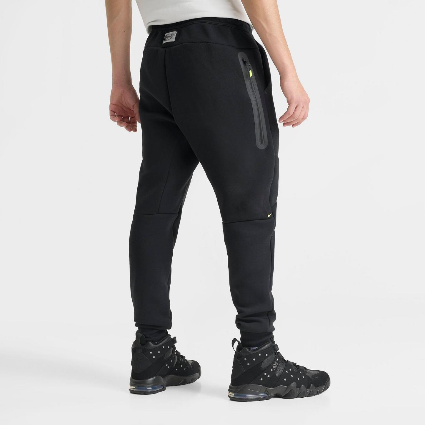 Men's Nike Tech Fleece Air Max Jogger Pants - Black/Neon Yellow